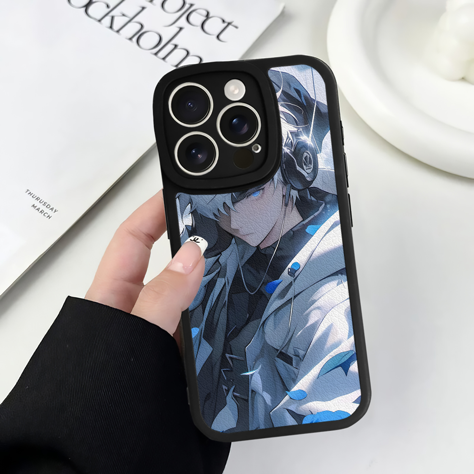 （画像用） 呪術廻戦 Jujutsu Kaisen 【iPhone 16シリーズ対応】シリコンスマホケース（レザー調） 材質：シリコン
